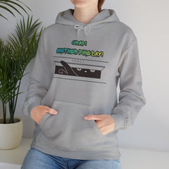 "Another Fine Day?" Cat Peeking Graphic Pullover Hoodie