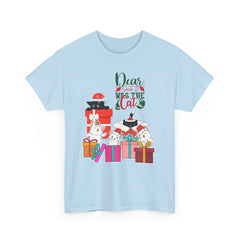 Christmas Cat Gifts T-Shirt — "Dear Santa it Was the Cat" Holiday Tee