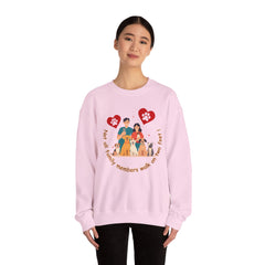 “Not All Family Members Walk on Two Feet” Pet-Loving Graphic Crewneck Sweatshirt