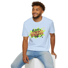 Bad Vibes Rejected T-Shirt — Neon Streetwear Graphic Tee