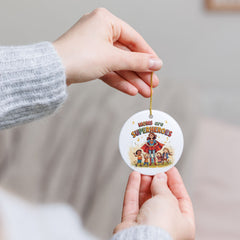 "Moms Are Superheroes" Double-Sided Holiday Ornament