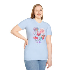 Love Is in the Air T-Shirt — Watercolor Heart Balloons Valentine Tee