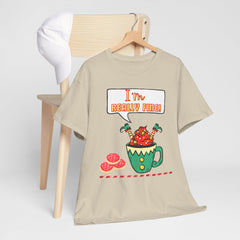 I'm Really Fine Tee — Cute Elf in a coffee cup Graphic T-Shirt