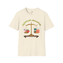 Maintain Balance - Love, Life, Health Equals Happiness Scale Design