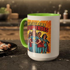 Nurses Are Superheroes Coffee Mug — Colorful 11oz/15oz Gift for Nurses