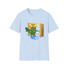 Funny Dinosaur Bathroom Humor T-Shirt