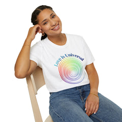Love Is Universal T-Shirt — Rainbow Spiral Pride Tee