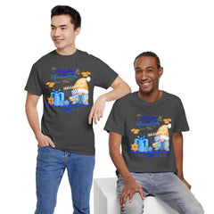 "Happy Hanukkah" Knome with Menorah & Dreidel Holiday Tee