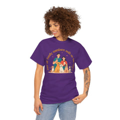 "Not all family members walk on two feet" Dog Lover Family T-Shirt