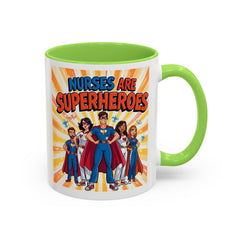 Nurses Are Superheroes Coffee Mug M/F — Colorful 11oz/15oz Gift