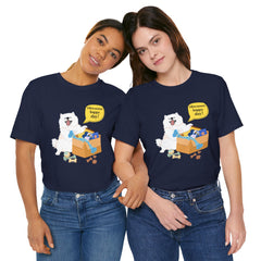 "Ohwoooo happy day!"  Happy Dog with treat delivery T‑Shirt — Pet Gift