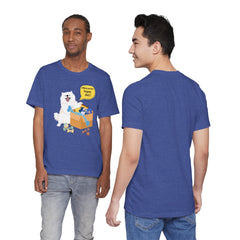 "Ohwoooo happy day!"  Happy Dog with treat delivery T‑Shirt — Pet Gift
