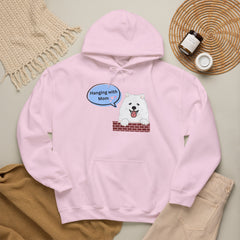 "Hanging with Mom" Cute Dog Graphic Pullover Hoodie