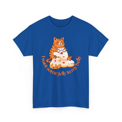 "I Want Some Jelly In My Belly"T-Shirt — Cute Cat Donut Design