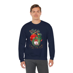 "Joy to the World" Holiday Knome Pullover Ornament Crewneck Sweatshirt
