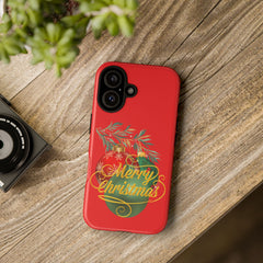 Christmas Ornament Phone Case — Red 'Merry Christmas' Holiday Protection