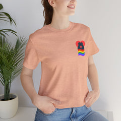 Pride Heart Pocket Tee — Rainbow LGBTQ+ Short Sleeve T-Shirt