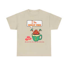 I'm Really Fine Tee — Cute Elf in a coffee cup Graphic T-Shirt