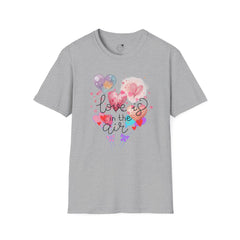 Love Is in the Air T-Shirt — Watercolor Heart Balloons Valentine Tee