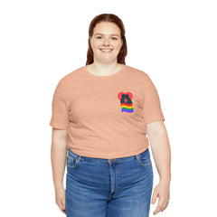 Pride Heart Pocket Tee — Rainbow LGBTQ+ Short Sleeve T-Shirt