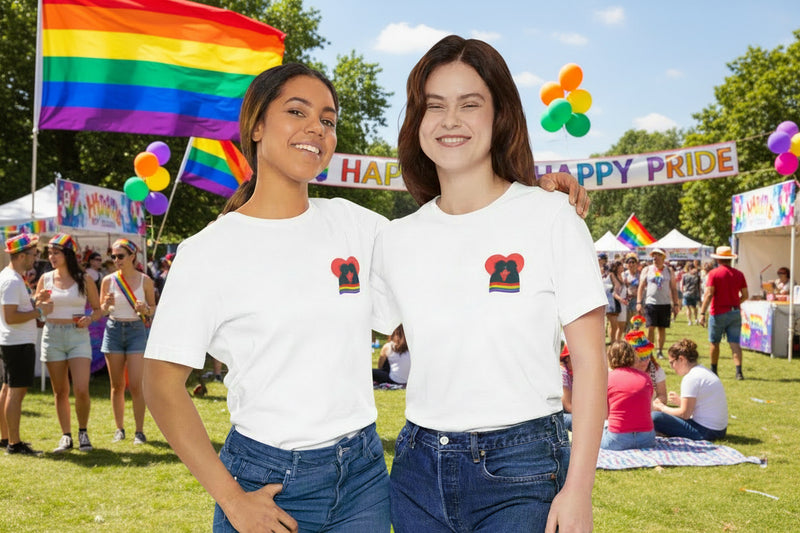 Pride Heart Pocket Tee — Rainbow LGBTQ+ Short Sleeve T-Shirt