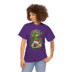 Christmas Pug Ornament and Mistletoe T-Shirt