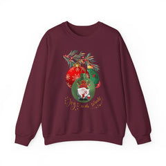 "Joy to the World" Holiday Knome Pullover Ornament Crewneck Sweatshirt