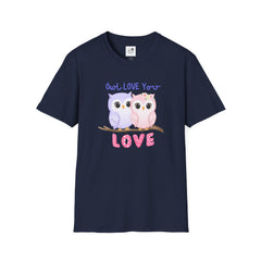 Cute ‘Owl Love You’ Pink & Purple Owls Valentine Tee Shirt