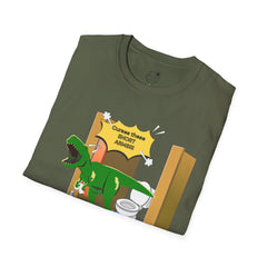 Funny Dinosaur Bathroom Humor T-Shirt