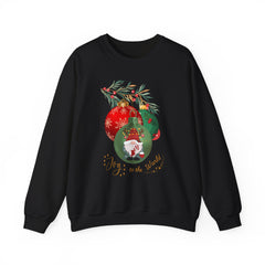 "Joy to the World" Holiday Knome Pullover Ornament Crewneck Sweatshirt