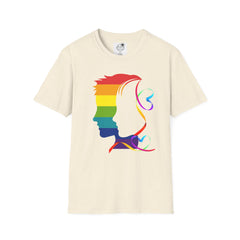 Pride Profile Silhouette T-Shirt — Rainbow LGBTQ+ Awareness Tee