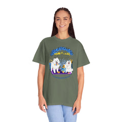 Hanukkah Dog T-Shirt — Cute Menorah & Dreidel Holiday Tee