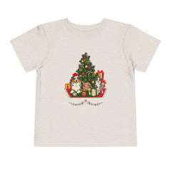 Toddler Tee — Cute Christmas Family Pets Under Festive Tree Holiday Shirt
