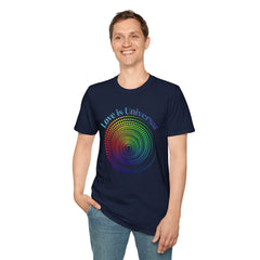 Love Is Universal T-Shirt — Rainbow Spiral Pride Tee