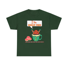 I'm Really Fine Tee — Cute Elf in a coffee cup Graphic T-Shirt
