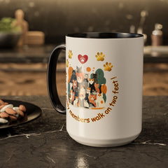 Cat Lover Mug – "Not all family members walk on two feet" Colorful 11oz/15oz Ceramic Mug