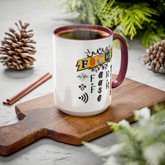 Focus Funny Wordplay Mug — Colorful 11oz/15oz Ceramic Coffee Cup