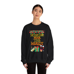 Sweatshirt - "Ho Ho Ho Pour The Merlot" Christmas Wine Crewneck