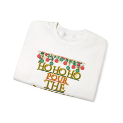 Sweatshirt - "Ho Ho Ho Pour The Merlot" Christmas Wine Crewneck