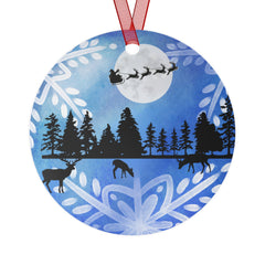 Winter holiday scent Metal Ornaments with Personal message on back