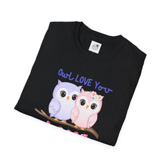 Cute ‘Owl Love You’ Pink & Purple Owls Valentine Tee Shirt