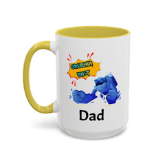 Dad Coffee Mug — "Crushin' SH!t" Blue Rock Gamer Mug (11oz & 15oz)