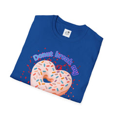 "Donut Break My Heart" Sprinkle Heart Donut Graphic Tshirt
