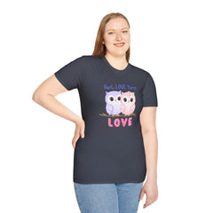 Cute ‘Owl Love You’ Pink & Purple Owls Valentine Tee Shirt