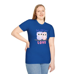 Cute ‘Owl Love You’ Pink & Purple Owls Valentine Tee Shirt