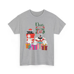 Christmas Cat Gifts T-Shirt — "Dear Santa it Was the Cat" Holiday Tee