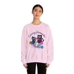 Cute Kittens with Yarn Coming Unraveled Cat Crewneck Sweatshirt
