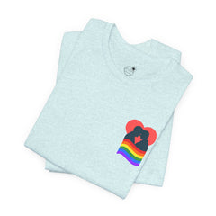 Pride Heart Pocket Tee — Rainbow LGBTQ+ Short Sleeve T-Shirt