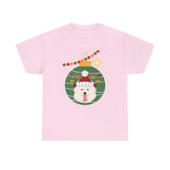 Christmas Samoyed Unisex Heavy Cotton Tee Customizable