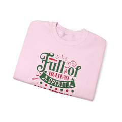 Holiday Spirit Crewneck Sweatshirt — "Full of Holiday Spirit AKA Vodka" Reindeer Design